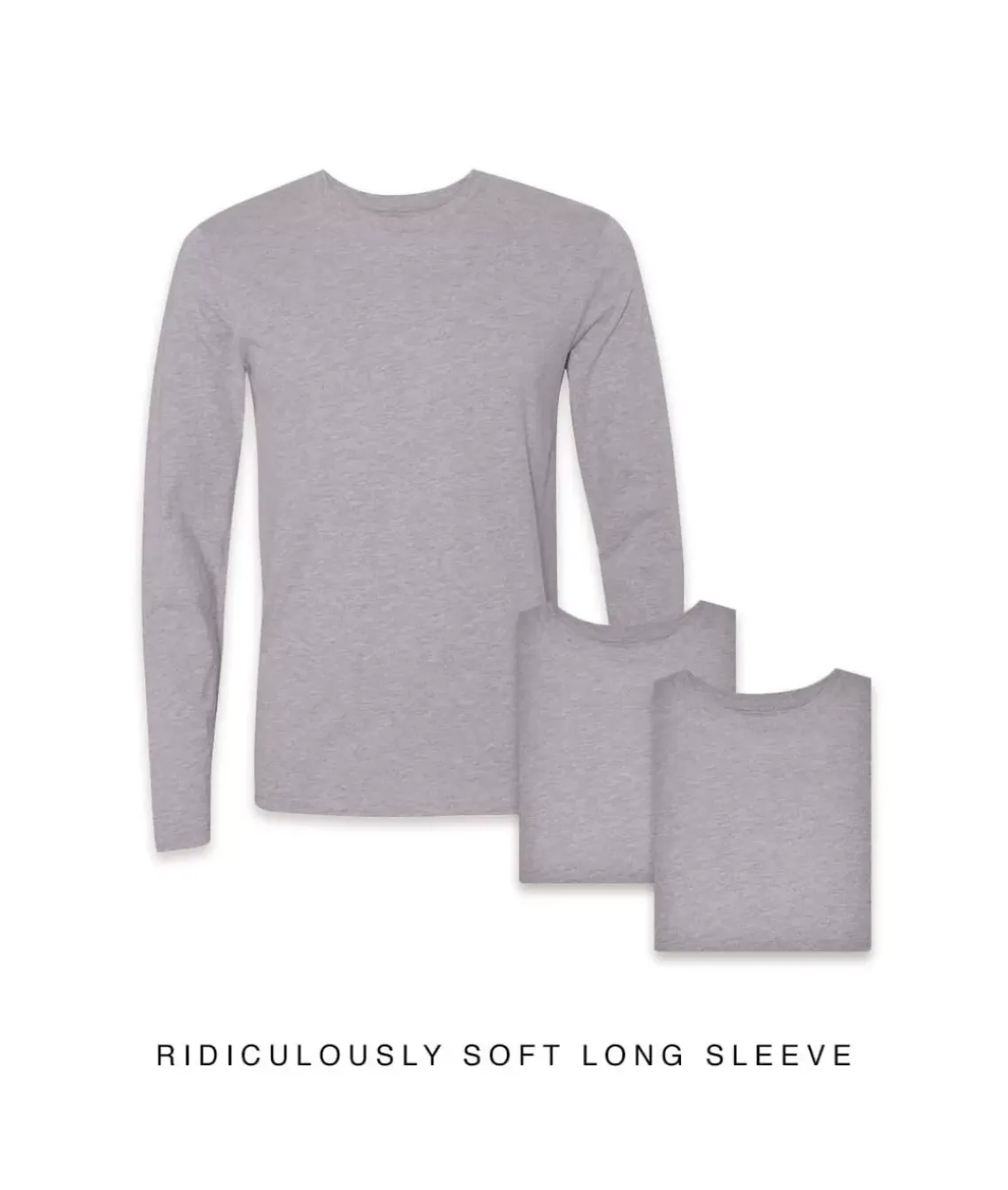 Men'S 3Pk Ridiculously Soft Long Sleeve 100% Cotton T-Shirt