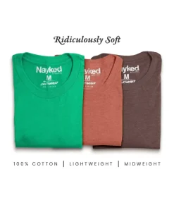 Men'S 3Pk Tri-Nayked Short Sleeve Crew Neck T-Shirts