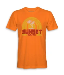 Men'S Ridiculously Soft 100% Cotton Graphic Tee | Sunset Surfing