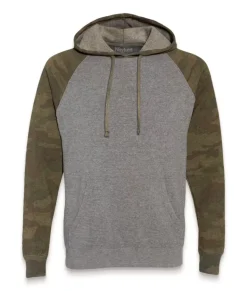 Men'S Ridiculously Soft Midweight Raglan Colorblocked Hooded Sweatshirt