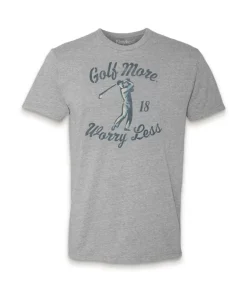 Men'S Ridiculously Soft Midweight Graphic T-Shirt | Golf More, Worry Less