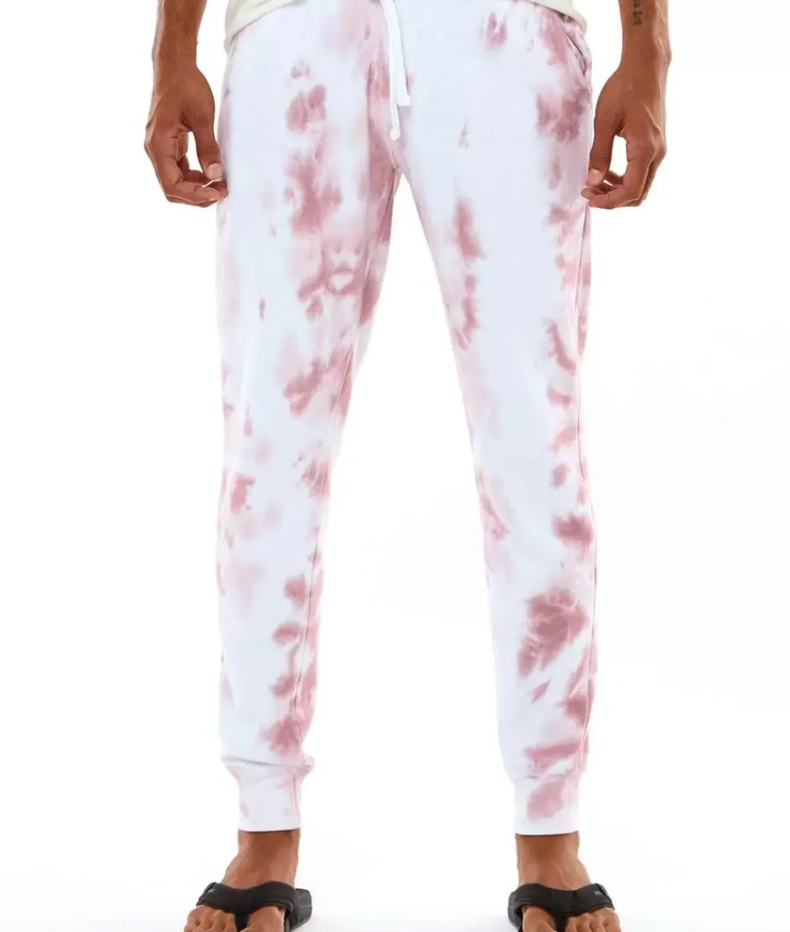 Men'S Soft Washed Tie Dye Fleece Joggers