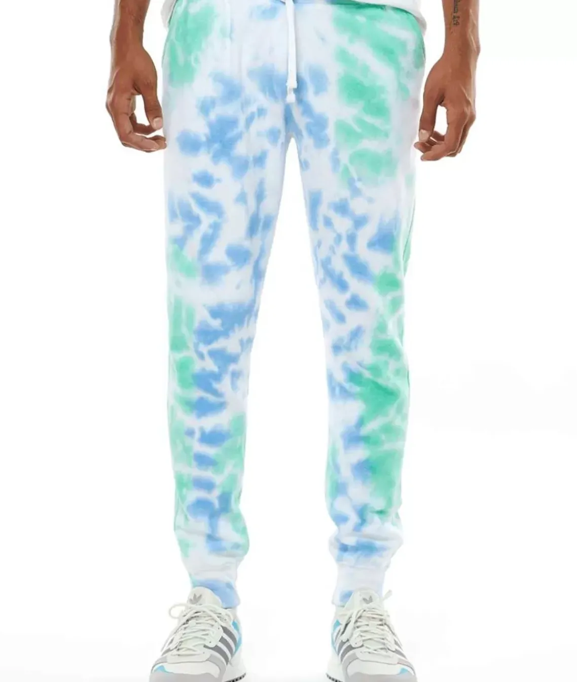 Men'S Soft Washed Tie Dye Fleece Joggers