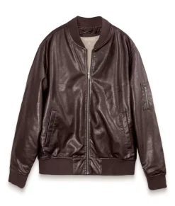 Vegan Leather Recycled Bomber Jacket