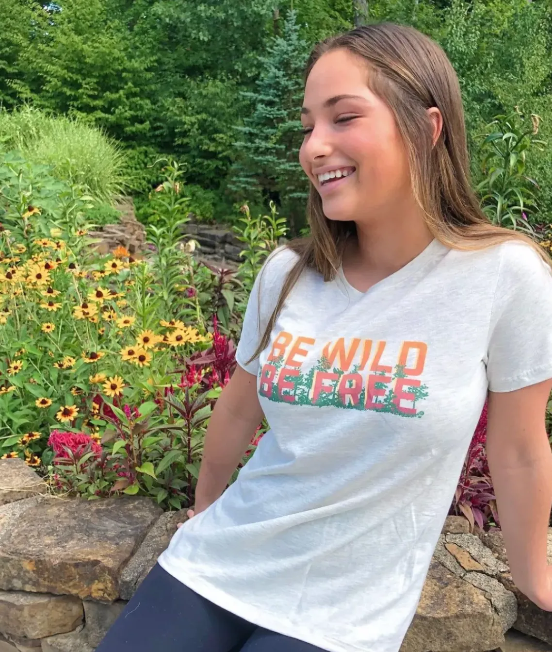 Women'S Ridiculously Soft Midweight Graphic Tee | Be Wild, Be Free