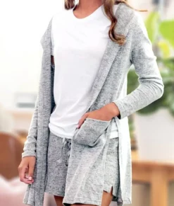 Women'S Ridiculously Soft Cuddle Fleece Lounge Cardigan