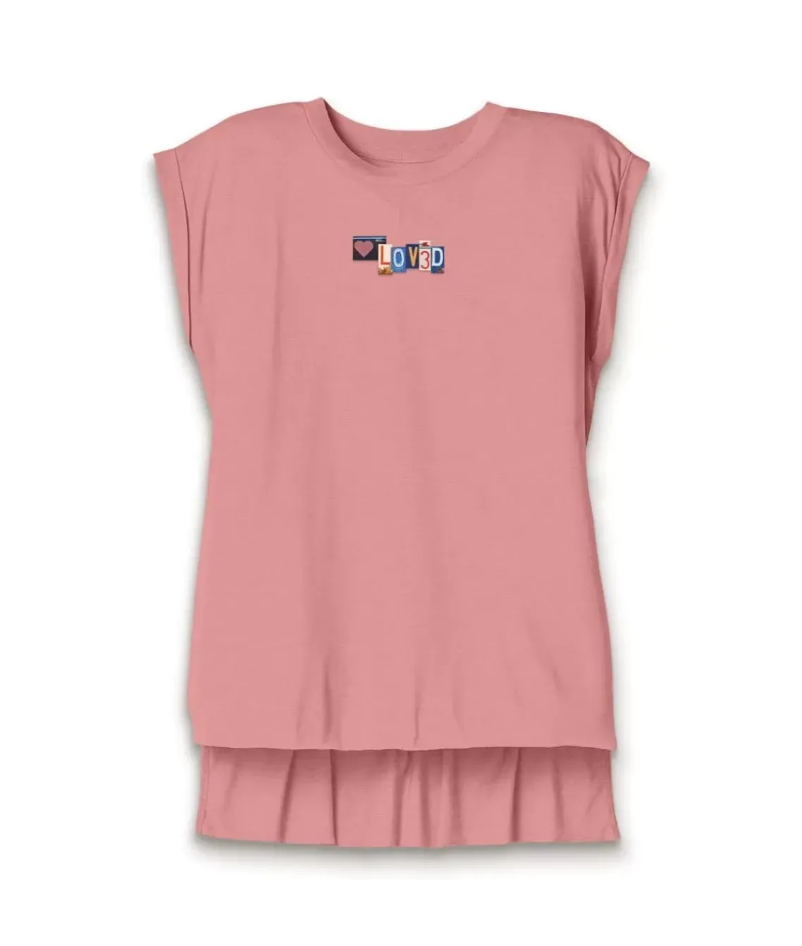 Women'S Ridiculously Soft Flowy Rolled Cuff Muscle Graphic Tee | Loved