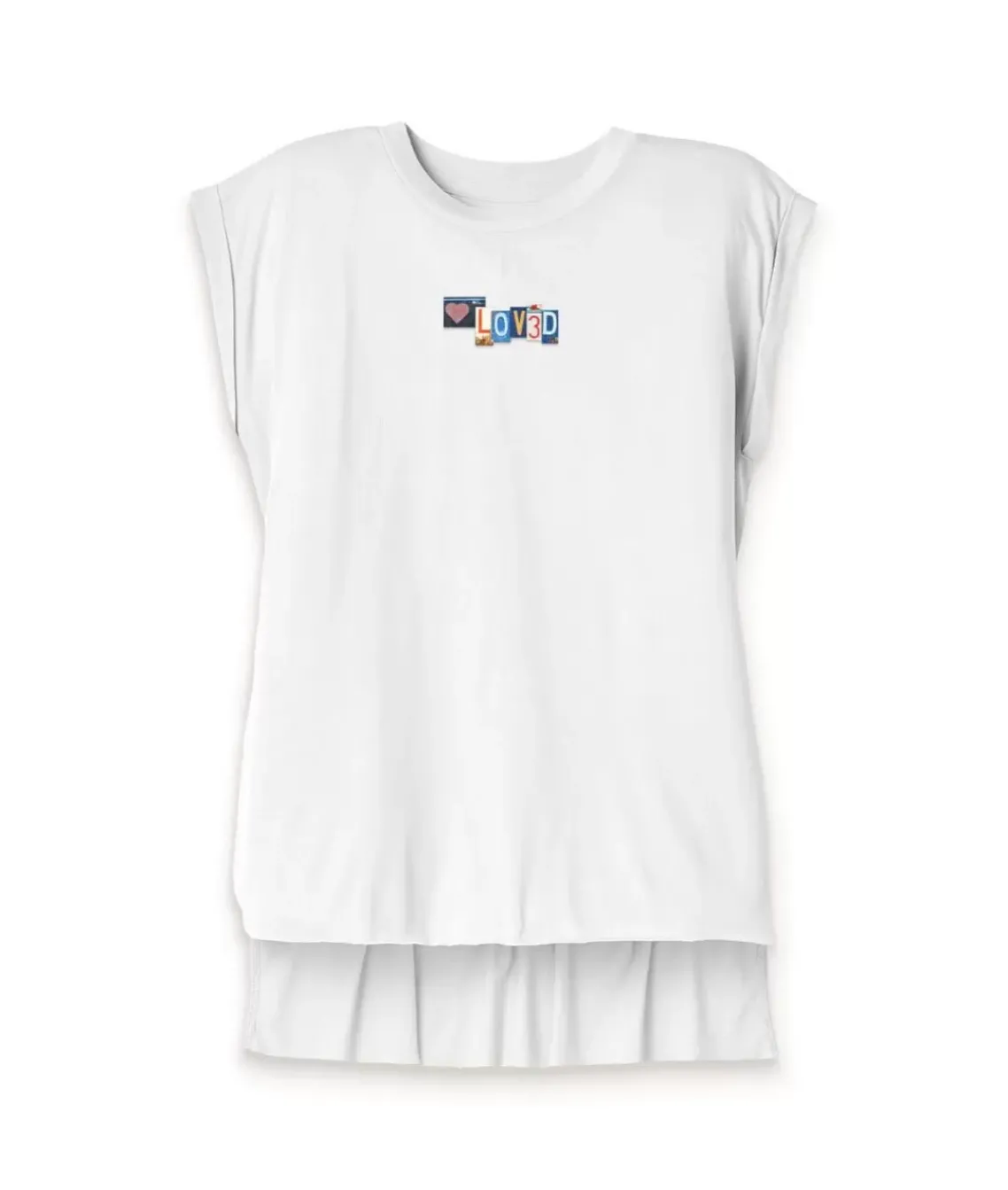 Women'S Ridiculously Soft Flowy Rolled Cuff Muscle Graphic Tee | Loved