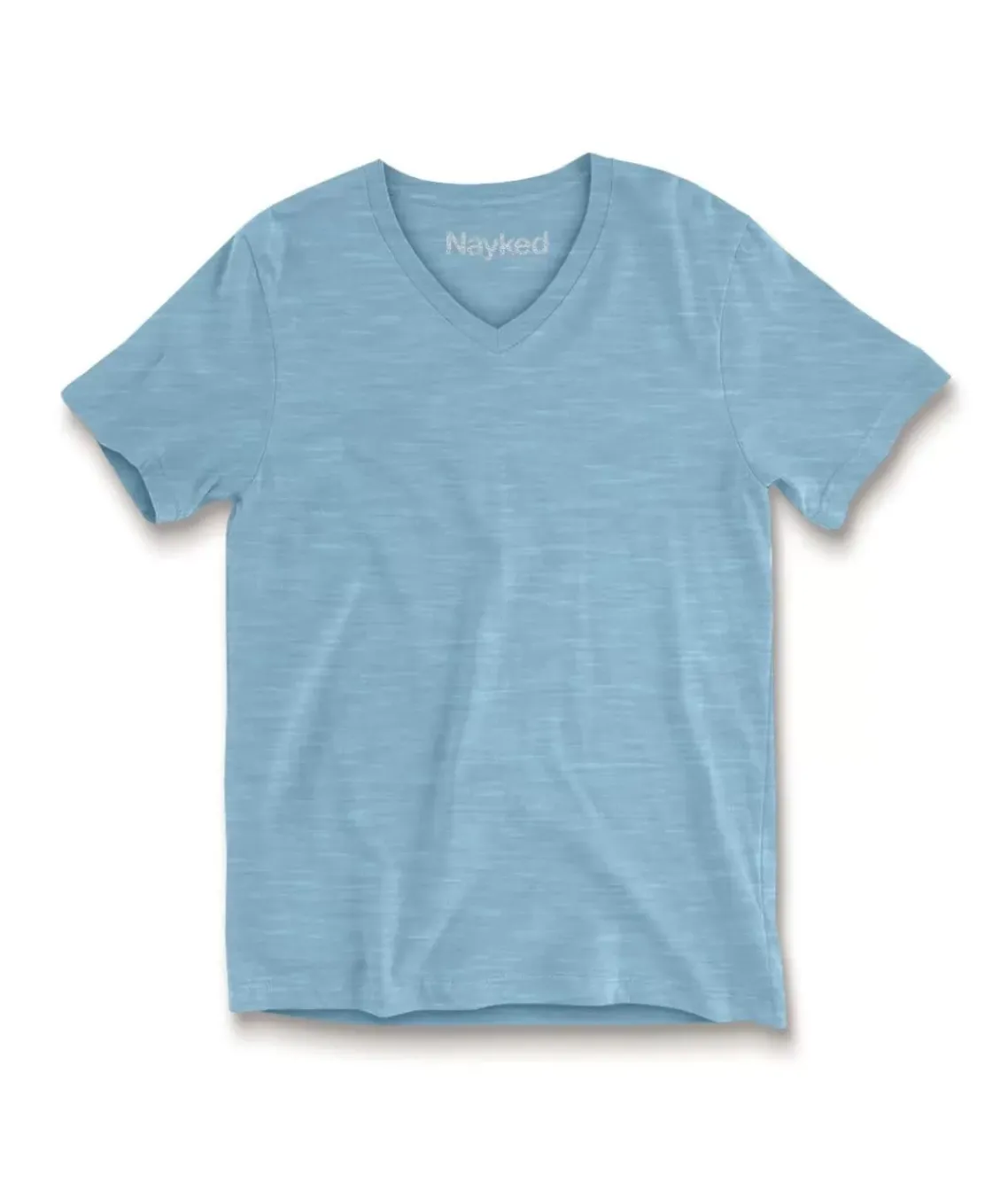 Women'S Short Sleeve Slub Jersey V-Neck T-Shirt