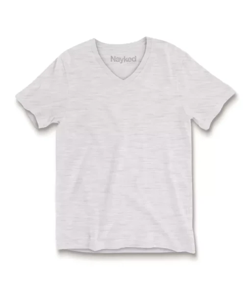 Women'S Short Sleeve Slub Jersey V-Neck T-Shirt